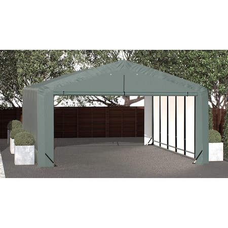 Shelterlogic ShelterTube Wind and Snow-Load Rated Garage, 20x27x12 Green SQAADD0104C02002712